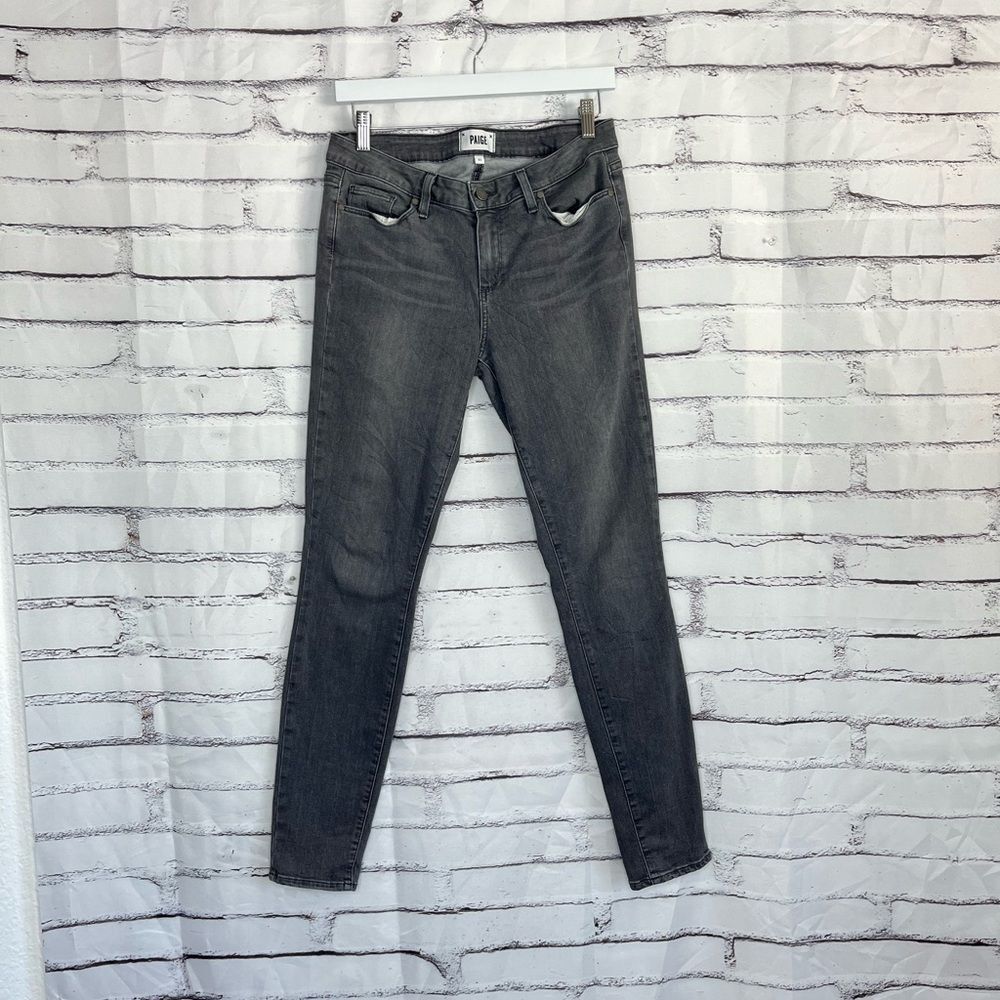 Paige Verdugo Ultra Skinny Jeans Gray Wash Mid Rise Women’s 31 Stretch Denim Y2K